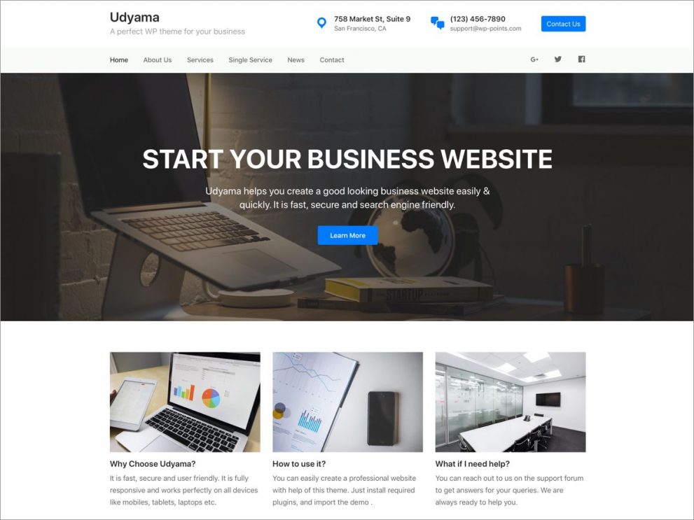 Udyama ? How to import demo pages?