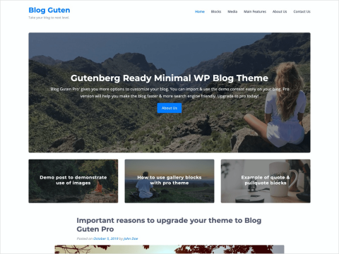 Blog Guten Pro - Gutenberg WordPress Blog Theme